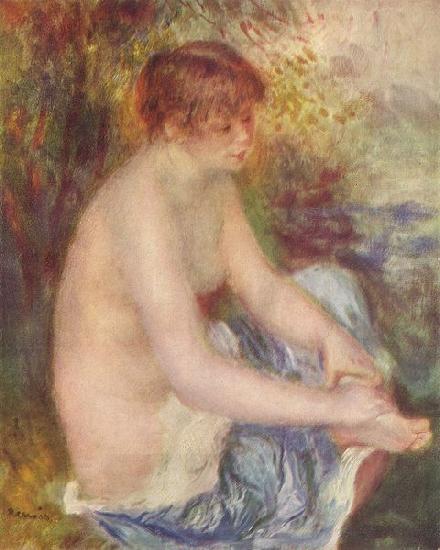 Pierre-Auguste Renoir Kleiner Akt in Blau China oil painting art
